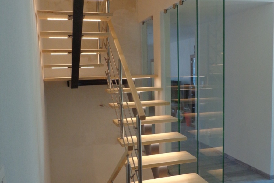 Escalier rétro-éclairé