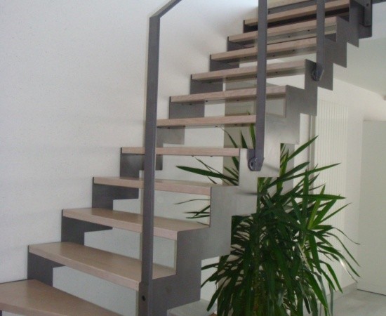 Escalier limon à crémaillère